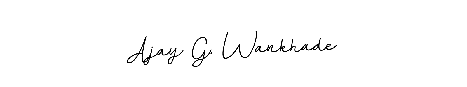 Use a signature maker to create a handwritten signature online. With this signature software, you can design (BallpointsItalic-DORy9) your own signature for name Ajay G. Wankhade. Ajay G. Wankhade signature style 11 images and pictures png