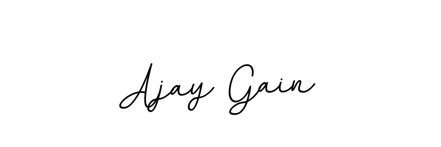 How to make Ajay Gain signature? BallpointsItalic-DORy9 is a professional autograph style. Create handwritten signature for Ajay Gain name. Ajay Gain signature style 11 images and pictures png