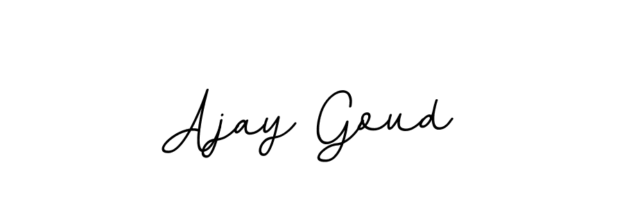 How to make Ajay Goud name signature. Use BallpointsItalic-DORy9 style for creating short signs online. This is the latest handwritten sign. Ajay Goud signature style 11 images and pictures png