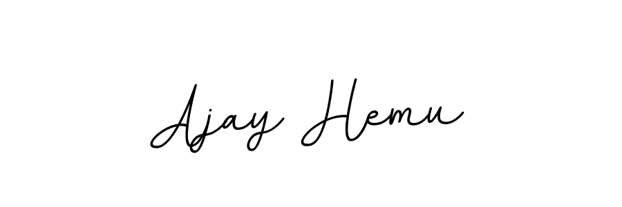 Use a signature maker to create a handwritten signature online. With this signature software, you can design (BallpointsItalic-DORy9) your own signature for name Ajay Hemu. Ajay Hemu signature style 11 images and pictures png