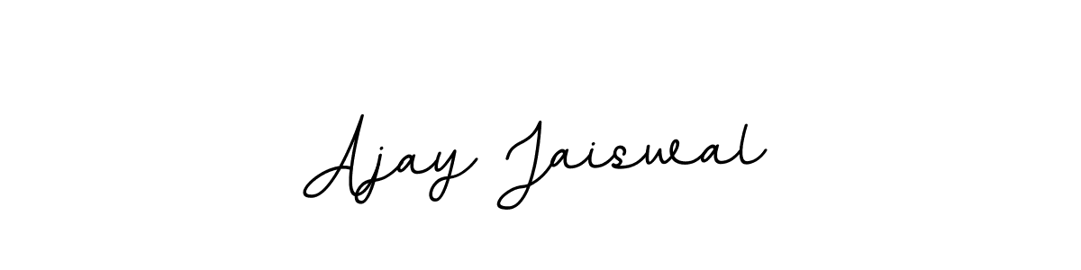 This is the best signature style for the Ajay Jaiswal name. Also you like these signature font (BallpointsItalic-DORy9). Mix name signature. Ajay Jaiswal signature style 11 images and pictures png