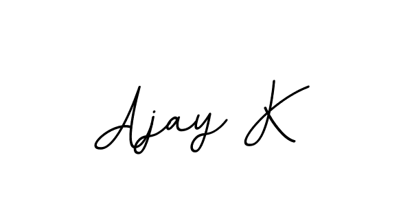 You should practise on your own different ways (BallpointsItalic-DORy9) to write your name (Ajay K) in signature. don't let someone else do it for you. Ajay K signature style 11 images and pictures png