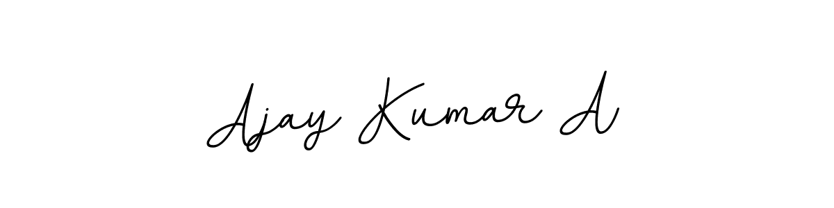 Design your own signature with our free online signature maker. With this signature software, you can create a handwritten (BallpointsItalic-DORy9) signature for name Ajay Kumar A. Ajay Kumar A signature style 11 images and pictures png