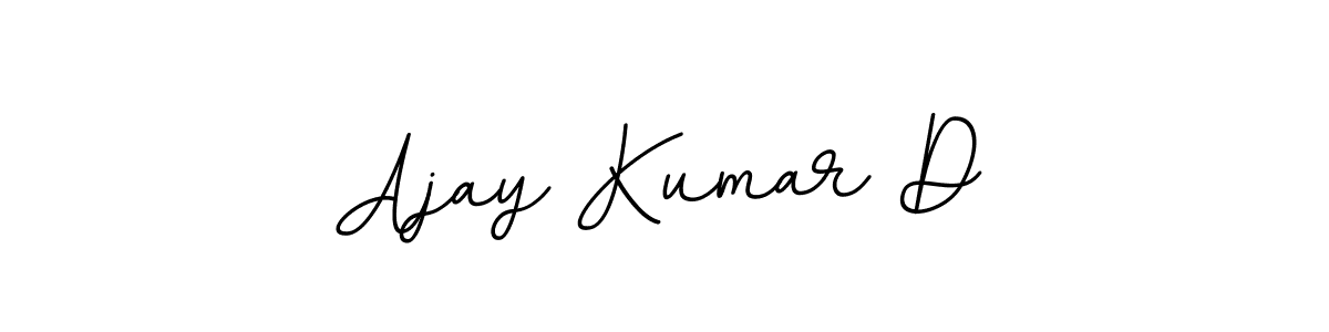 Create a beautiful signature design for name Ajay Kumar D. With this signature (BallpointsItalic-DORy9) fonts, you can make a handwritten signature for free. Ajay Kumar D signature style 11 images and pictures png