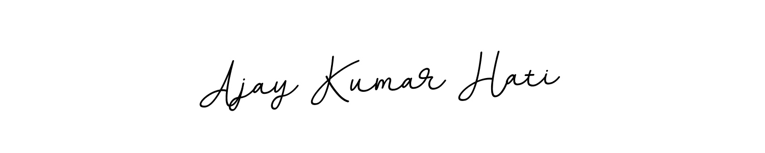 Create a beautiful signature design for name Ajay Kumar Hati. With this signature (BallpointsItalic-DORy9) fonts, you can make a handwritten signature for free. Ajay Kumar Hati signature style 11 images and pictures png