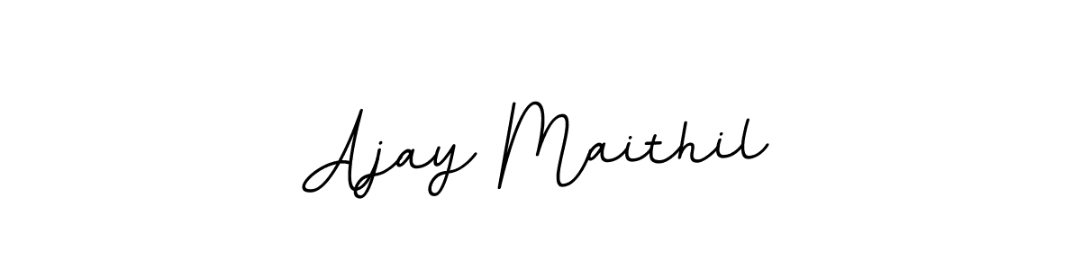 Design your own signature with our free online signature maker. With this signature software, you can create a handwritten (BallpointsItalic-DORy9) signature for name Ajay Maithil. Ajay Maithil signature style 11 images and pictures png