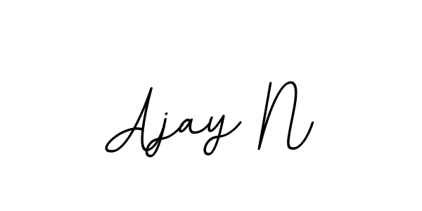 How to make Ajay N name signature. Use BallpointsItalic-DORy9 style for creating short signs online. This is the latest handwritten sign. Ajay N signature style 11 images and pictures png