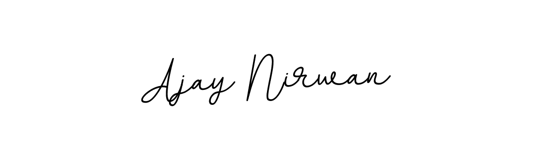 This is the best signature style for the Ajay Nirwan name. Also you like these signature font (BallpointsItalic-DORy9). Mix name signature. Ajay Nirwan signature style 11 images and pictures png