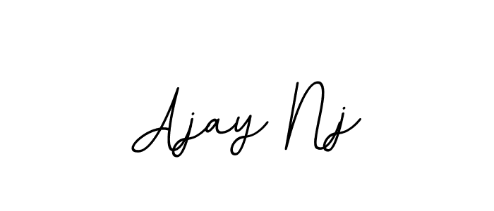 Design your own signature with our free online signature maker. With this signature software, you can create a handwritten (BallpointsItalic-DORy9) signature for name Ajay Nj. Ajay Nj signature style 11 images and pictures png