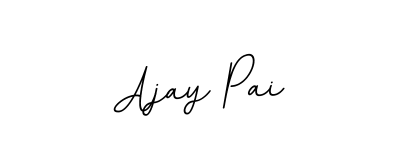 Use a signature maker to create a handwritten signature online. With this signature software, you can design (BallpointsItalic-DORy9) your own signature for name Ajay Pai. Ajay Pai signature style 11 images and pictures png
