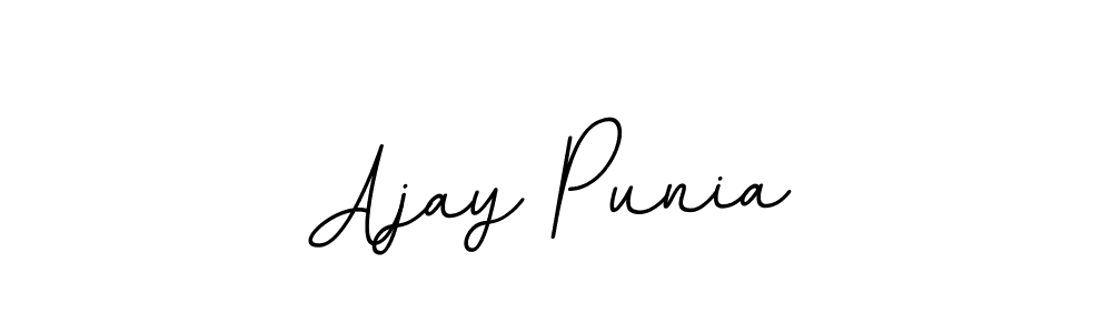 Design your own signature with our free online signature maker. With this signature software, you can create a handwritten (BallpointsItalic-DORy9) signature for name Ajay Punia. Ajay Punia signature style 11 images and pictures png