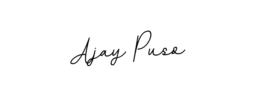 How to make Ajay Puso name signature. Use BallpointsItalic-DORy9 style for creating short signs online. This is the latest handwritten sign. Ajay Puso signature style 11 images and pictures png
