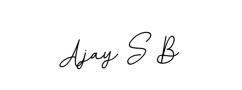 Similarly BallpointsItalic-DORy9 is the best handwritten signature design. Signature creator online .You can use it as an online autograph creator for name Ajay S B. Ajay S B signature style 11 images and pictures png