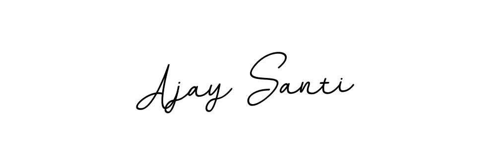 The best way (BallpointsItalic-DORy9) to make a short signature is to pick only two or three words in your name. The name Ajay Santi include a total of six letters. For converting this name. Ajay Santi signature style 11 images and pictures png