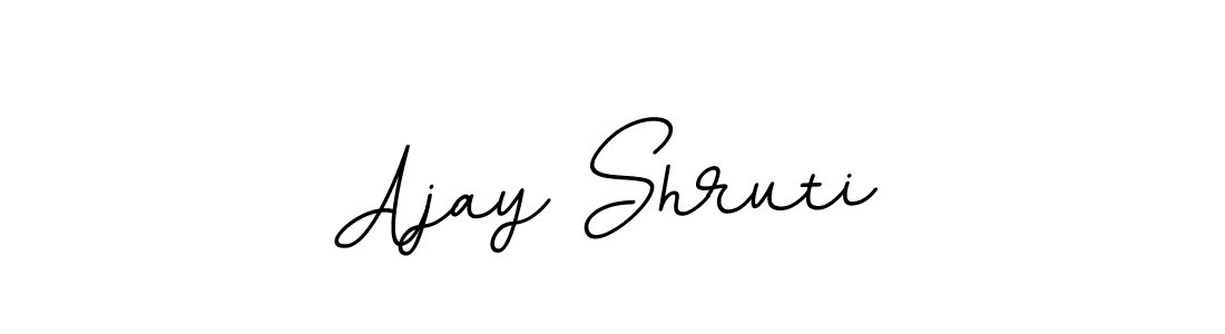 You should practise on your own different ways (BallpointsItalic-DORy9) to write your name (Ajay Shruti) in signature. don't let someone else do it for you. Ajay Shruti signature style 11 images and pictures png