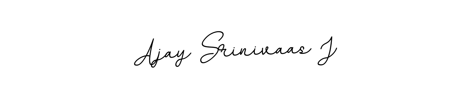Make a beautiful signature design for name Ajay Srinivaas J. With this signature (BallpointsItalic-DORy9) style, you can create a handwritten signature for free. Ajay Srinivaas J signature style 11 images and pictures png