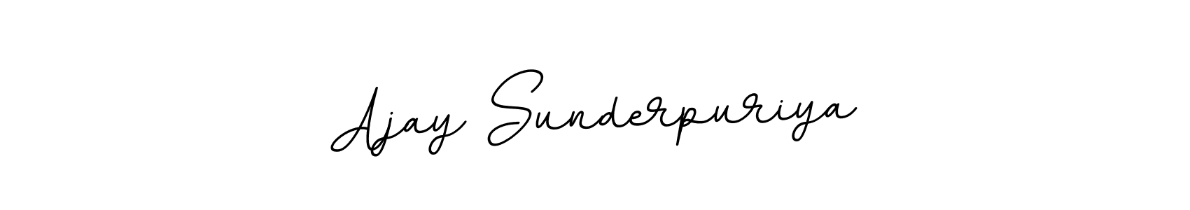 BallpointsItalic-DORy9 is a professional signature style that is perfect for those who want to add a touch of class to their signature. It is also a great choice for those who want to make their signature more unique. Get Ajay Sunderpuriya name to fancy signature for free. Ajay Sunderpuriya signature style 11 images and pictures png