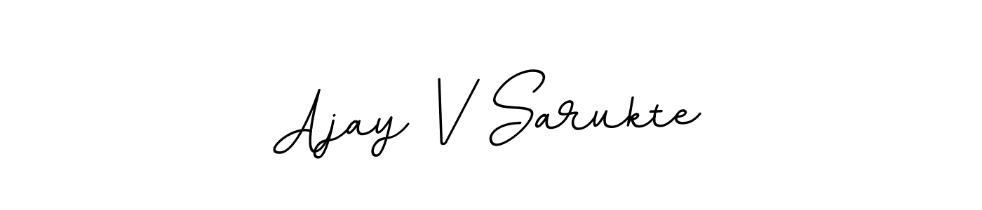 Make a beautiful signature design for name Ajay V Sarukte. With this signature (BallpointsItalic-DORy9) style, you can create a handwritten signature for free. Ajay V Sarukte signature style 11 images and pictures png