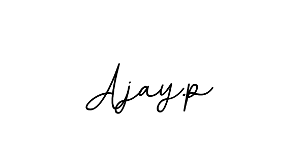 The best way (BallpointsItalic-DORy9) to make a short signature is to pick only two or three words in your name. The name Ajay.p include a total of six letters. For converting this name. Ajay.p signature style 11 images and pictures png