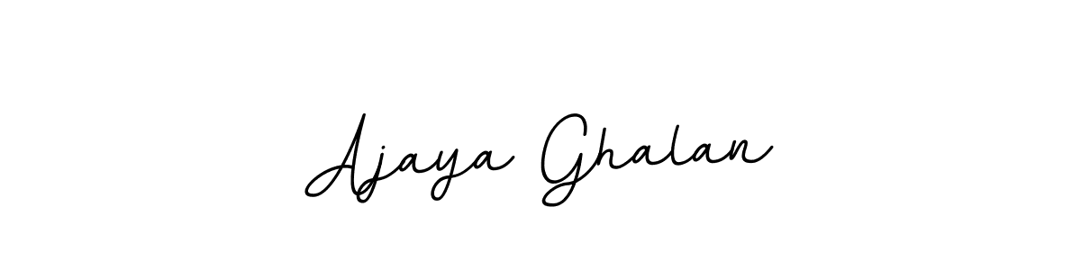 How to make Ajaya Ghalan name signature. Use BallpointsItalic-DORy9 style for creating short signs online. This is the latest handwritten sign. Ajaya Ghalan signature style 11 images and pictures png