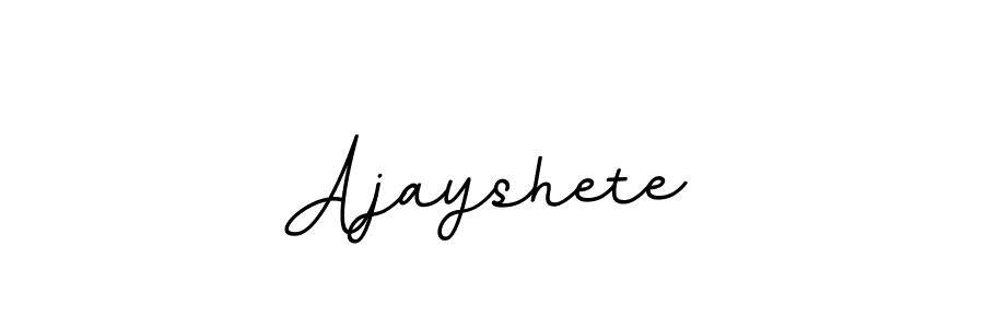 How to make Ajayshete name signature. Use BallpointsItalic-DORy9 style for creating short signs online. This is the latest handwritten sign. Ajayshete signature style 11 images and pictures png