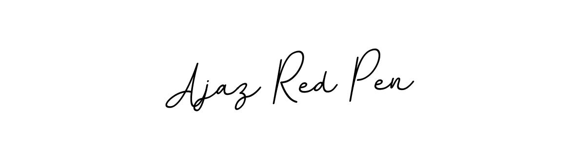 How to make Ajaz Red Pen name signature. Use BallpointsItalic-DORy9 style for creating short signs online. This is the latest handwritten sign. Ajaz Red Pen signature style 11 images and pictures png