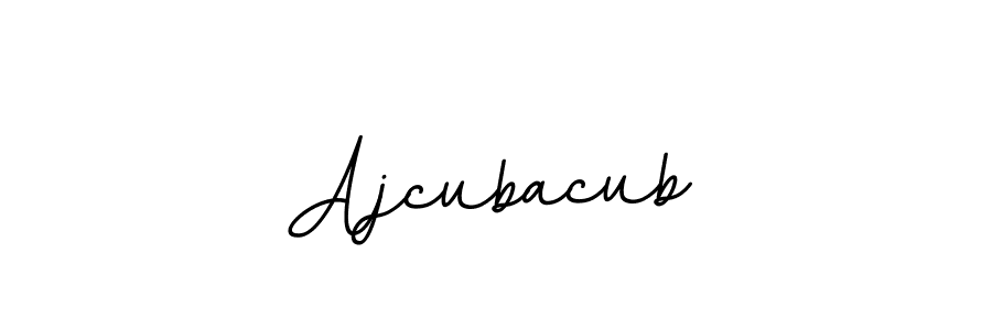 How to make Ajcubacub name signature. Use BallpointsItalic-DORy9 style for creating short signs online. This is the latest handwritten sign. Ajcubacub signature style 11 images and pictures png