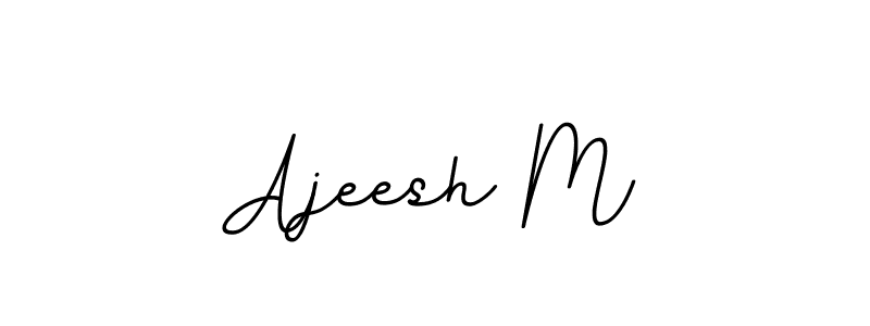 Create a beautiful signature design for name Ajeesh M. With this signature (BallpointsItalic-DORy9) fonts, you can make a handwritten signature for free. Ajeesh M signature style 11 images and pictures png