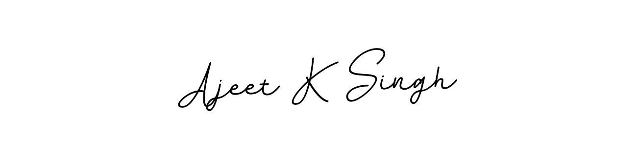 How to make Ajeet K Singh name signature. Use BallpointsItalic-DORy9 style for creating short signs online. This is the latest handwritten sign. Ajeet K Singh signature style 11 images and pictures png