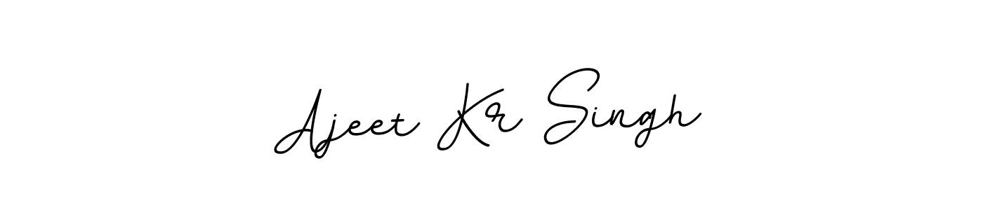 How to make Ajeet Kr Singh name signature. Use BallpointsItalic-DORy9 style for creating short signs online. This is the latest handwritten sign. Ajeet Kr Singh signature style 11 images and pictures png