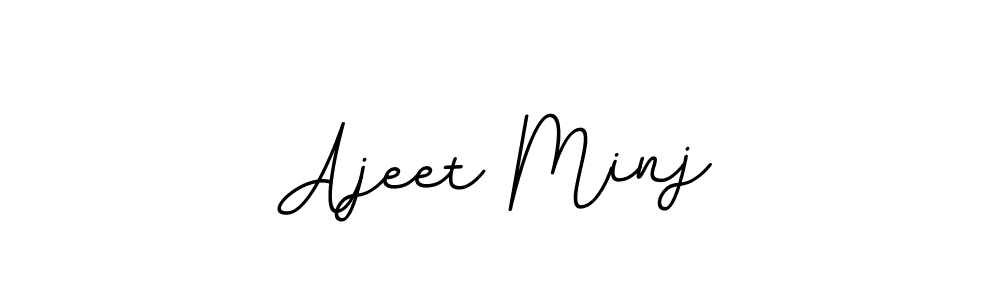 Use a signature maker to create a handwritten signature online. With this signature software, you can design (BallpointsItalic-DORy9) your own signature for name Ajeet Minj. Ajeet Minj signature style 11 images and pictures png