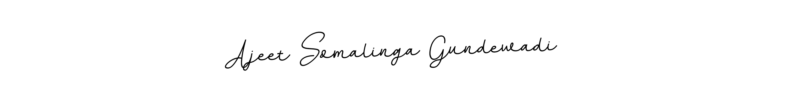 Use a signature maker to create a handwritten signature online. With this signature software, you can design (BallpointsItalic-DORy9) your own signature for name Ajeet Somalinga Gundewadi. Ajeet Somalinga Gundewadi signature style 11 images and pictures png