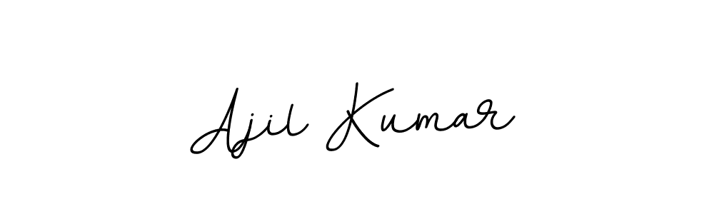 How to make Ajil Kumar name signature. Use BallpointsItalic-DORy9 style for creating short signs online. This is the latest handwritten sign. Ajil Kumar signature style 11 images and pictures png