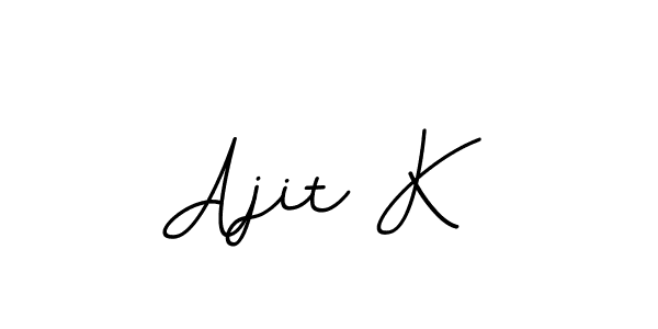 It looks lik you need a new signature style for name Ajit K. Design unique handwritten (BallpointsItalic-DORy9) signature with our free signature maker in just a few clicks. Ajit K signature style 11 images and pictures png