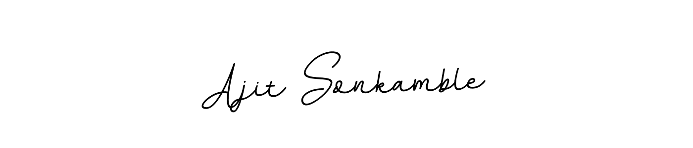 This is the best signature style for the Ajit Sonkamble name. Also you like these signature font (BallpointsItalic-DORy9). Mix name signature. Ajit Sonkamble signature style 11 images and pictures png