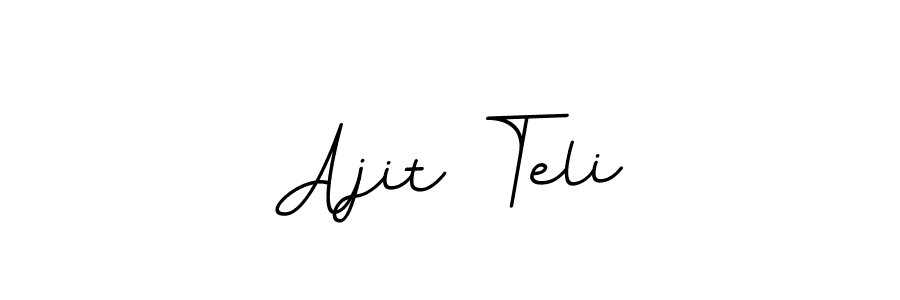 The best way (BallpointsItalic-DORy9) to make a short signature is to pick only two or three words in your name. The name Ajit Teli include a total of six letters. For converting this name. Ajit Teli signature style 11 images and pictures png
