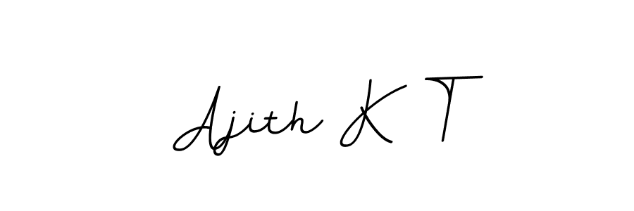 Design your own signature with our free online signature maker. With this signature software, you can create a handwritten (BallpointsItalic-DORy9) signature for name Ajith K T. Ajith K T signature style 11 images and pictures png