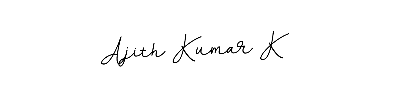 Design your own signature with our free online signature maker. With this signature software, you can create a handwritten (BallpointsItalic-DORy9) signature for name Ajith Kumar K. Ajith Kumar K signature style 11 images and pictures png