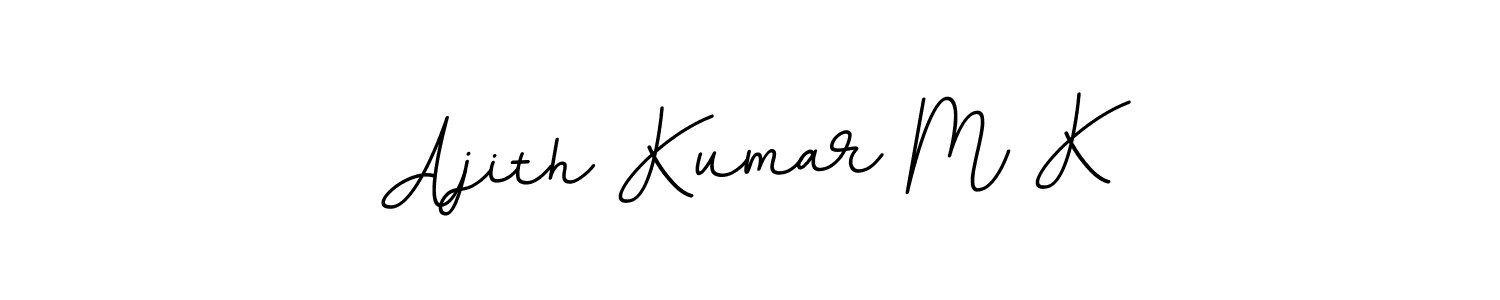 How to make Ajith Kumar M K name signature. Use BallpointsItalic-DORy9 style for creating short signs online. This is the latest handwritten sign. Ajith Kumar M K signature style 11 images and pictures png