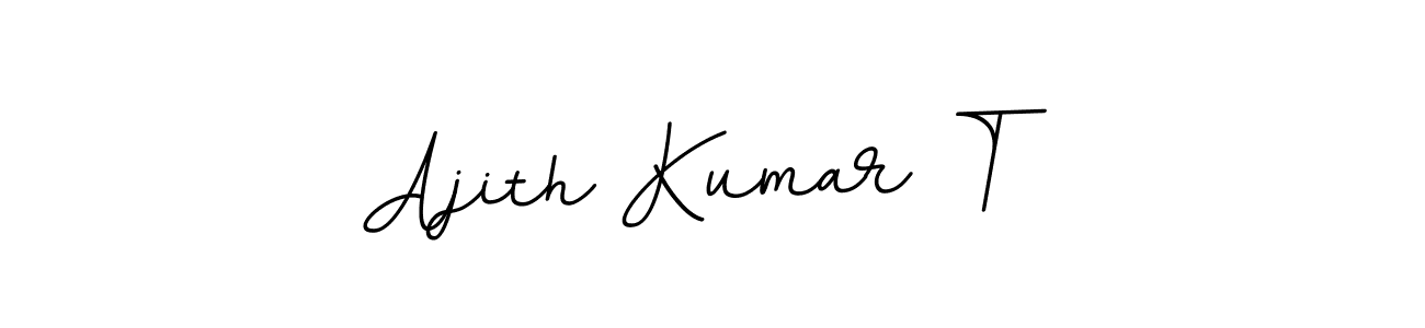 Create a beautiful signature design for name Ajith Kumar T. With this signature (BallpointsItalic-DORy9) fonts, you can make a handwritten signature for free. Ajith Kumar T signature style 11 images and pictures png