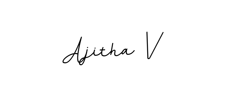 Design your own signature with our free online signature maker. With this signature software, you can create a handwritten (BallpointsItalic-DORy9) signature for name Ajitha V. Ajitha V signature style 11 images and pictures png