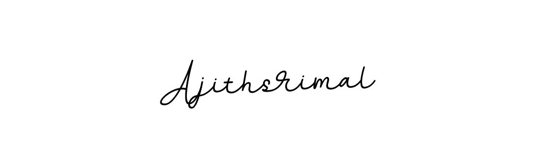 Design your own signature with our free online signature maker. With this signature software, you can create a handwritten (BallpointsItalic-DORy9) signature for name Ajithsrimal. Ajithsrimal signature style 11 images and pictures png
