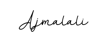 The BallpointsItalic-DORy9 font transforms the name Ajmalali into an executive sign with sharp precision and distinguished character. Ajmalali signature style 11 images and pictures png