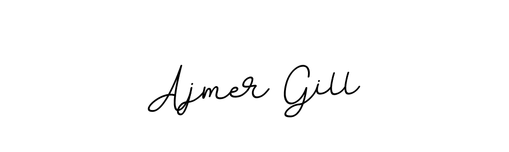 Make a beautiful signature design for name Ajmer Gill. With this signature (BallpointsItalic-DORy9) style, you can create a handwritten signature for free. Ajmer Gill signature style 11 images and pictures png