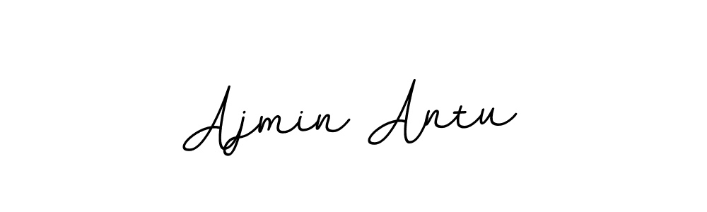 The best way (BallpointsItalic-DORy9) to make a short signature is to pick only two or three words in your name. The name Ajmin Antu include a total of six letters. For converting this name. Ajmin Antu signature style 11 images and pictures png