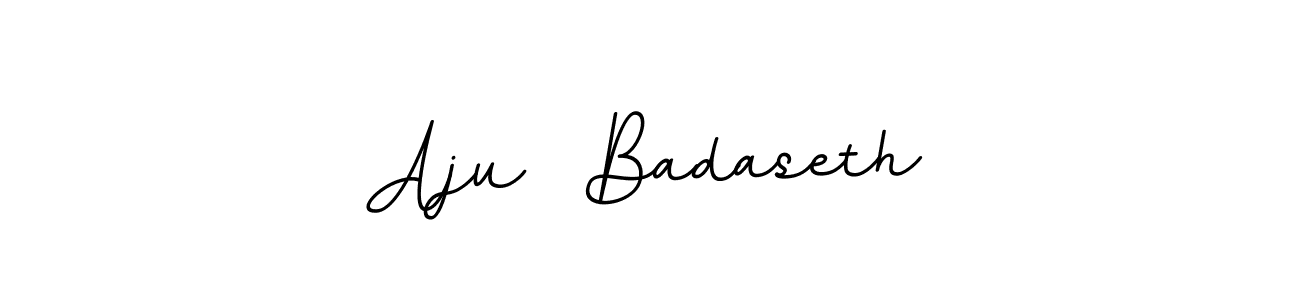 This is the best signature style for the Aju  Badaseth name. Also you like these signature font (BallpointsItalic-DORy9). Mix name signature. Aju  Badaseth signature style 11 images and pictures png