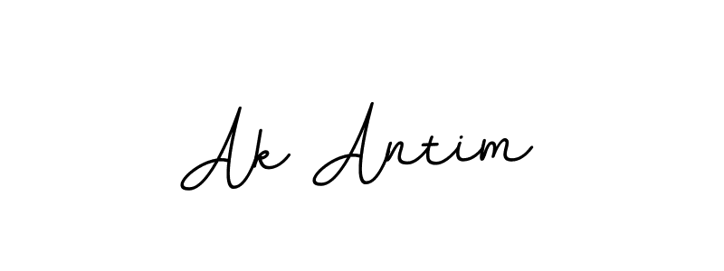 How to make Ak Antim name signature. Use BallpointsItalic-DORy9 style for creating short signs online. This is the latest handwritten sign. Ak Antim signature style 11 images and pictures png