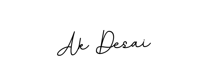 How to make Ak Desai name signature. Use BallpointsItalic-DORy9 style for creating short signs online. This is the latest handwritten sign. Ak Desai signature style 11 images and pictures png