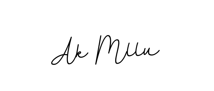 Design your own signature with our free online signature maker. With this signature software, you can create a handwritten (BallpointsItalic-DORy9) signature for name Ak Mllu. Ak Mllu signature style 11 images and pictures png