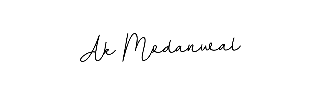 How to make Ak Modanwal name signature. Use BallpointsItalic-DORy9 style for creating short signs online. This is the latest handwritten sign. Ak Modanwal signature style 11 images and pictures png